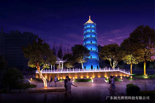 扬州文昌阁古建筑景观照明